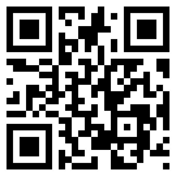 A qr code on a white backgroundDescription automatically generated
